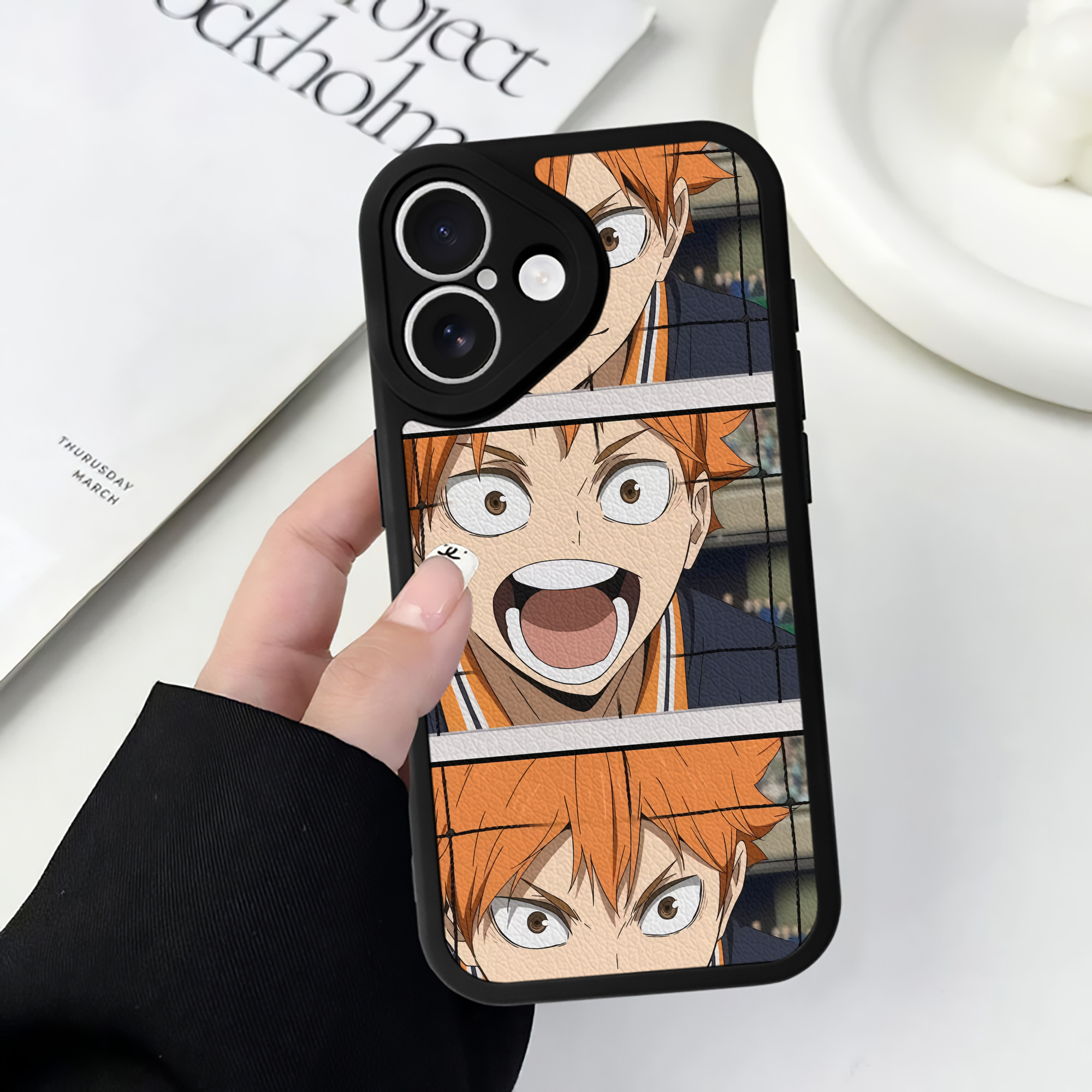 （画像用） ハイキュー!! Haikyu!! 【iPhone 16シリーズ対応】シリコンスマホケース（レザー調） 材質：シリコン